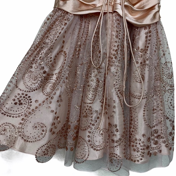 Hailey Logan Adrianna Papell Strapless Tulle Dress - Picture 5 of 12